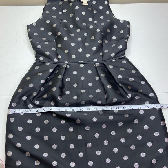 J. Crew Silver Polka Dot Bubble Skirt Dress Womens 2 Metallic Classy Chic Preppy - Picture 11 of 14